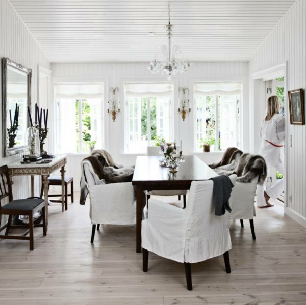 Nordic-mode in-the-miestnosť návrhu Elegantný výberová-in-biela