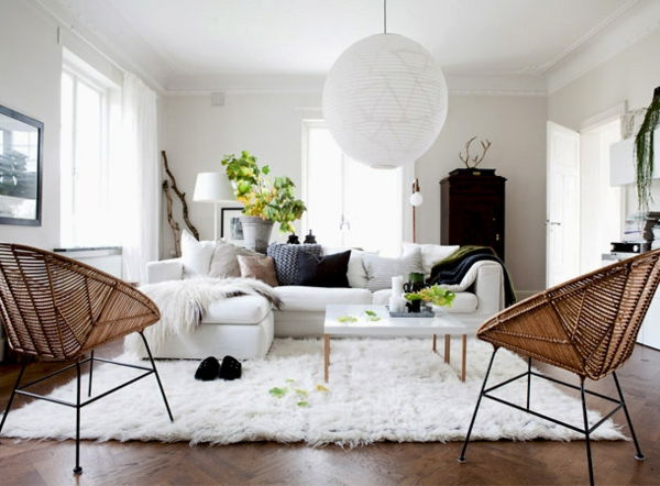 Nordic-mode in-the-izba designu-super-obývačka