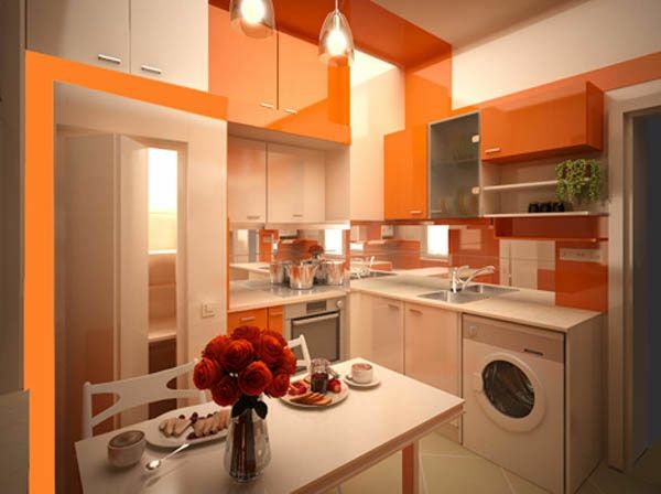 orange-kök-vägg färg moderna-and-vacker
