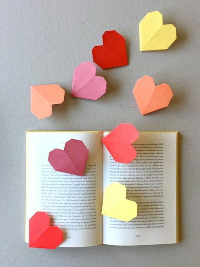 origami-heart-vele kleurrijke-modellen-bookmarks-super-look