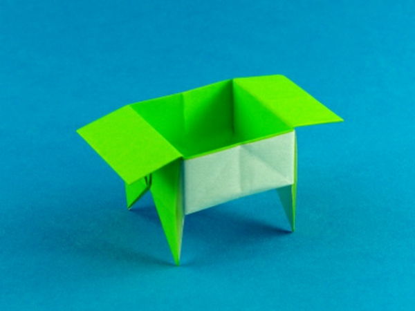 origami-box-green-design - colore elettrico