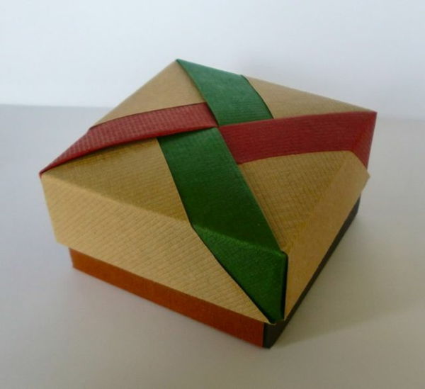 scatole di origami - diversi colori