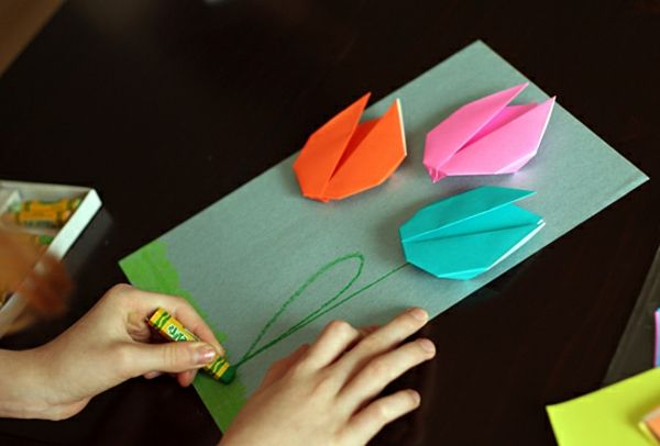 origami lale - güzel bir kart tamircisi