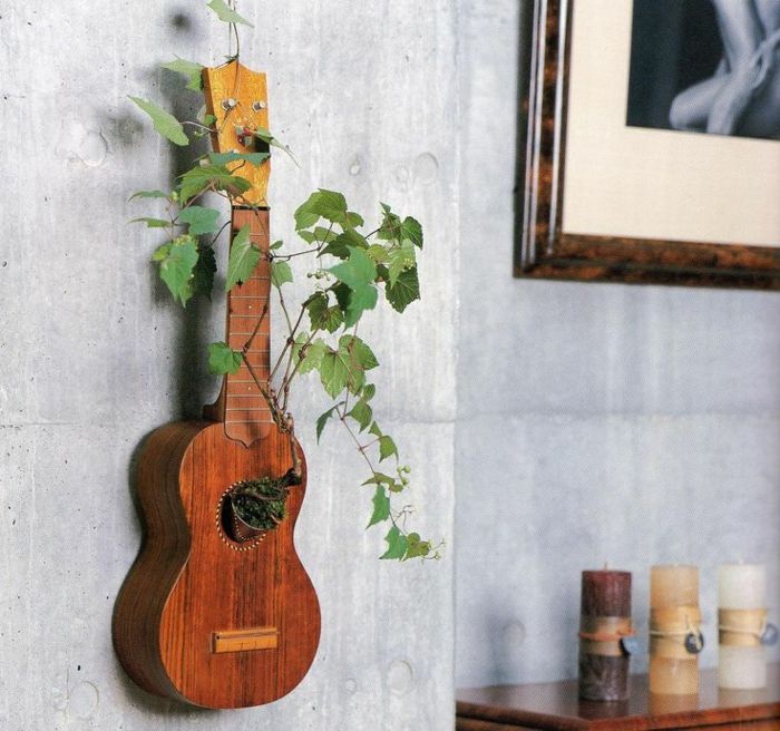ursprungliga väggkonstruktion retro gitarr