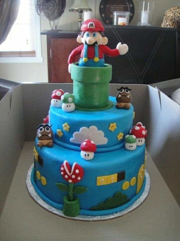 Super Mario torta izvirna torta-okrasite-rojstni dan-otroci-super-torta-naročila-super-mario-znakov