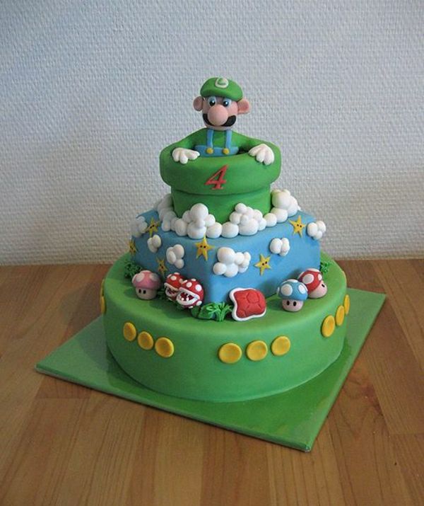 pyragai Papuoškite - - originali gimtadienio-Kids-Didžioji pyragai-tvarka-super-Mario simbolių
