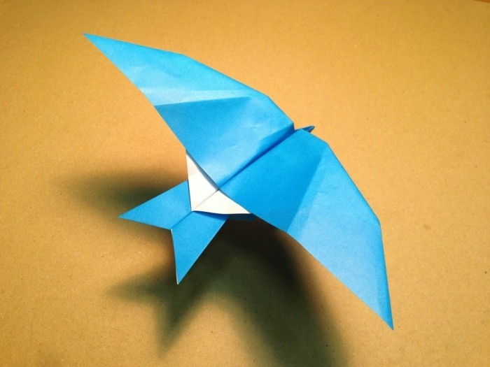 papierwikkel bird-in-blue-zelf-maken