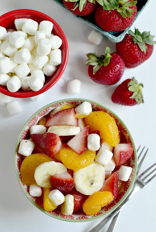strana-nápady - ovocný šalát-recept-ovocný šalát ovocný šalát, dressing-Obstsalat kalórií