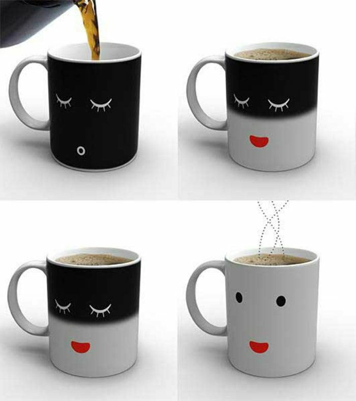 xícara de café personalizada com Faces engraçadas