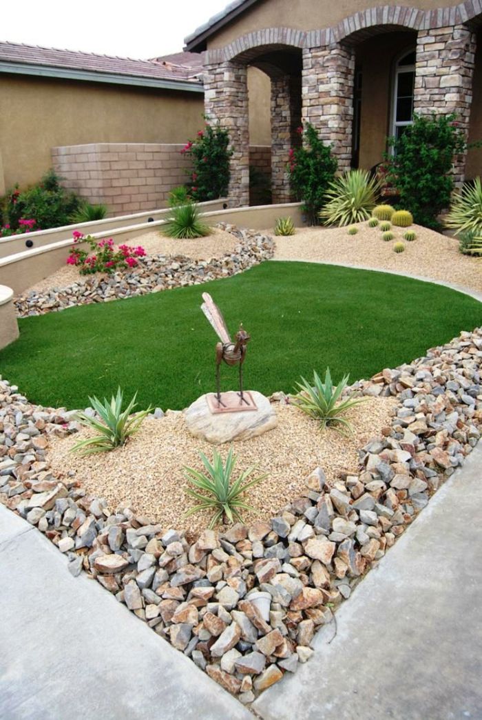 kreatívny dizajn prednej záhrady s postavou vtákov z bronzu