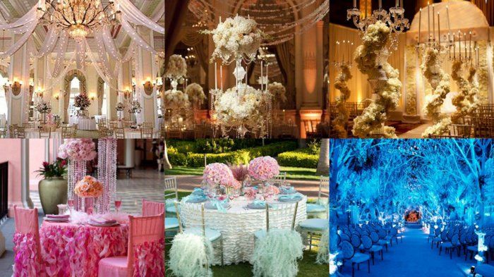 krasen poročne dekoracije-v-Cinderella slogu
