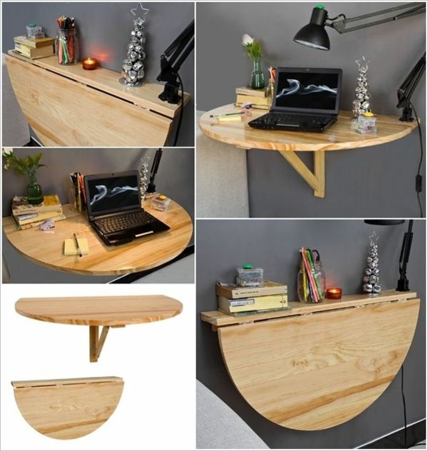 --- oszczędność miejsca-pomysły-dla-apartamentu-składany-stół-drewno-składany-stół-składany-stoły-składany stół-laptop-stół