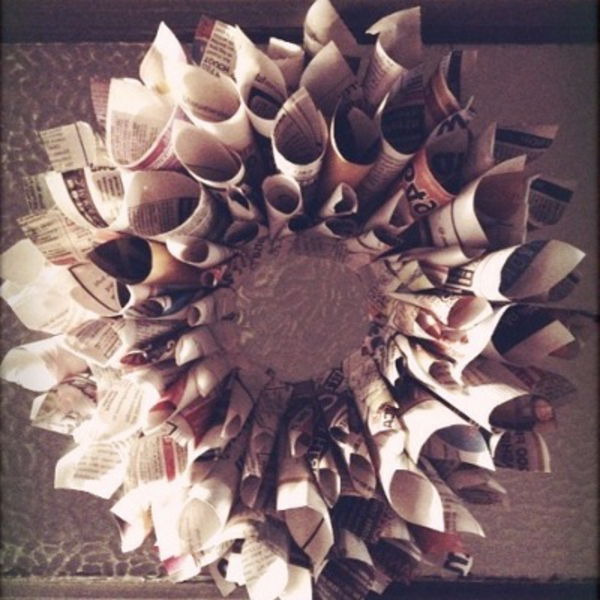 gevouwen Origami-Blumenkranz