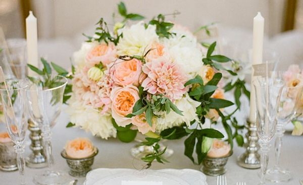 romantiska bordsarrangemang för bröllops original-Floral Deco