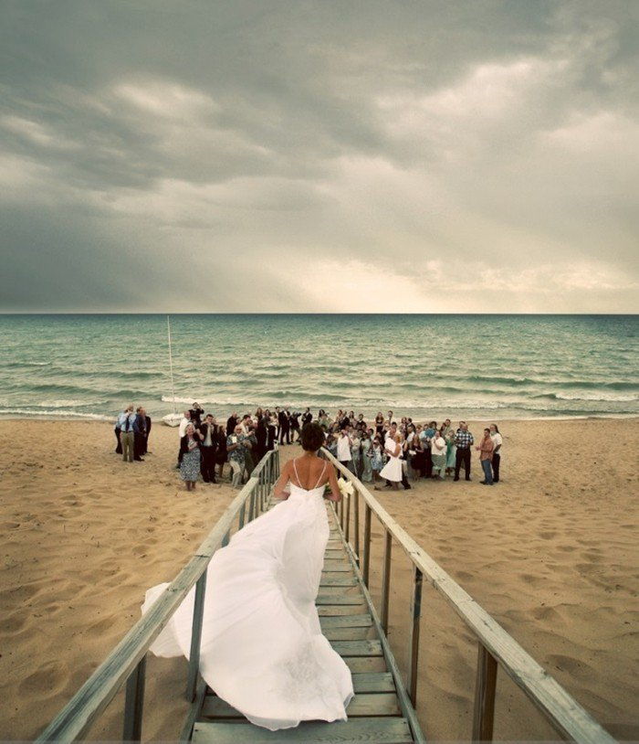 Romantična poroka slike poroko-the-plaža