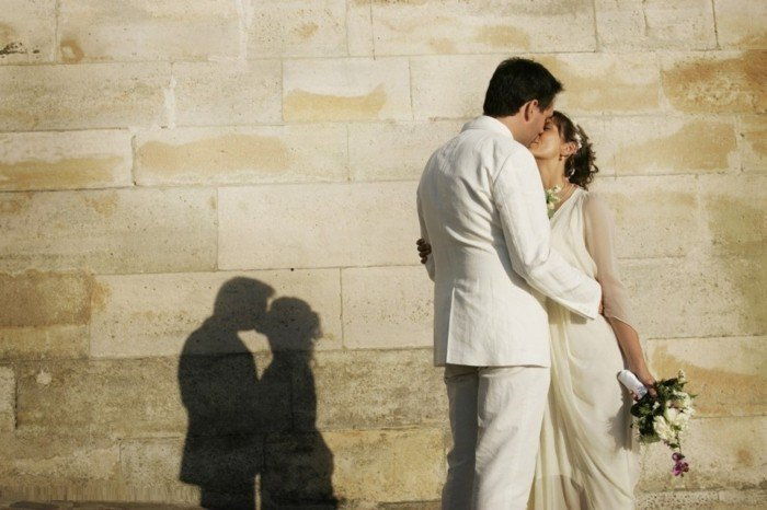 Romantična poroka slike poljub med-the-neveste in ženina