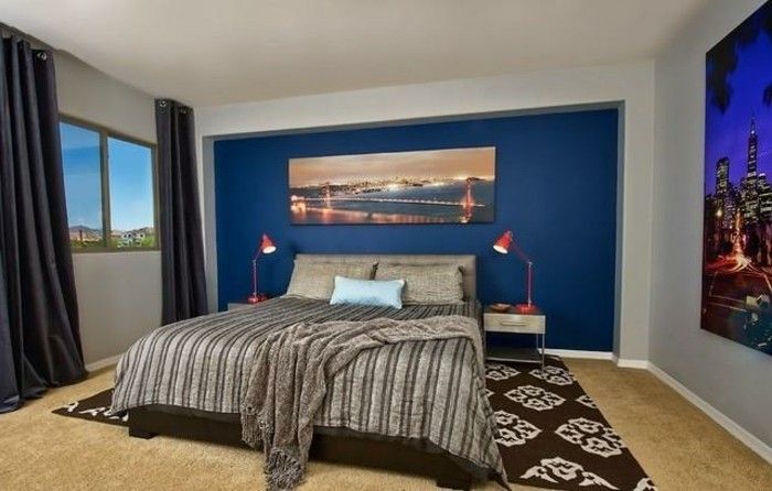 romantisk-roms-design-bensin-vegg farge-komfortabel seng