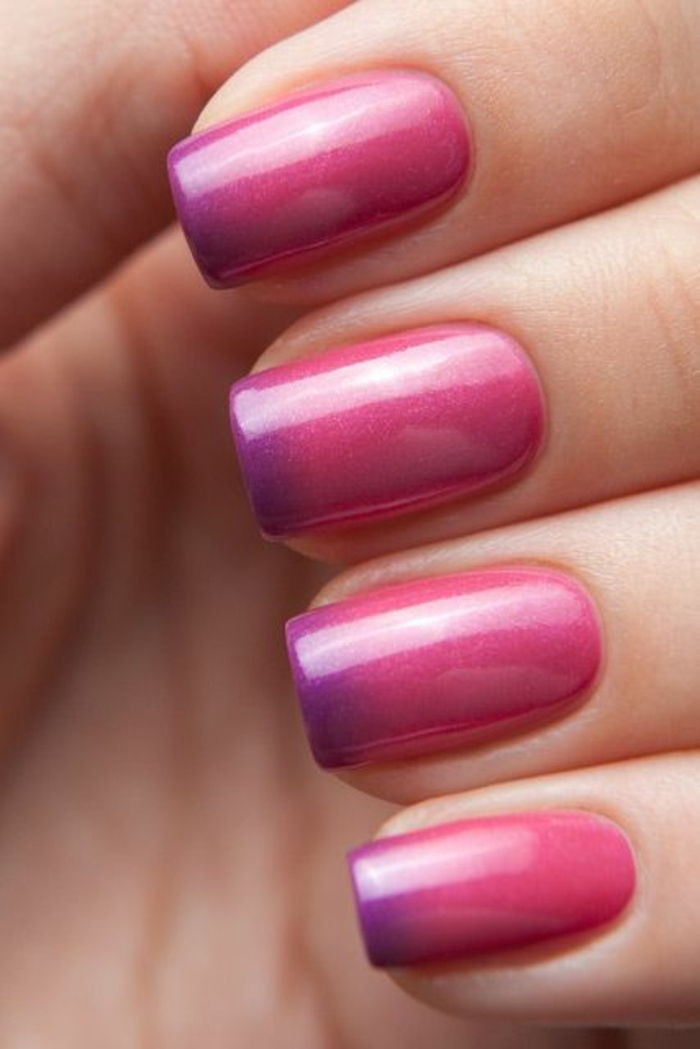 roze thermische nagellak veranderen van kleur