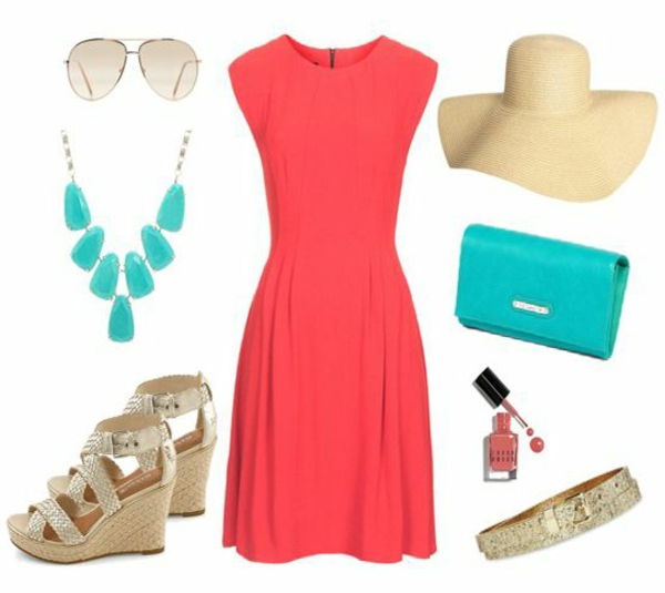 sandali-con-zeppa di moda abiti rosso-estate d'avanguardia abiti da donna