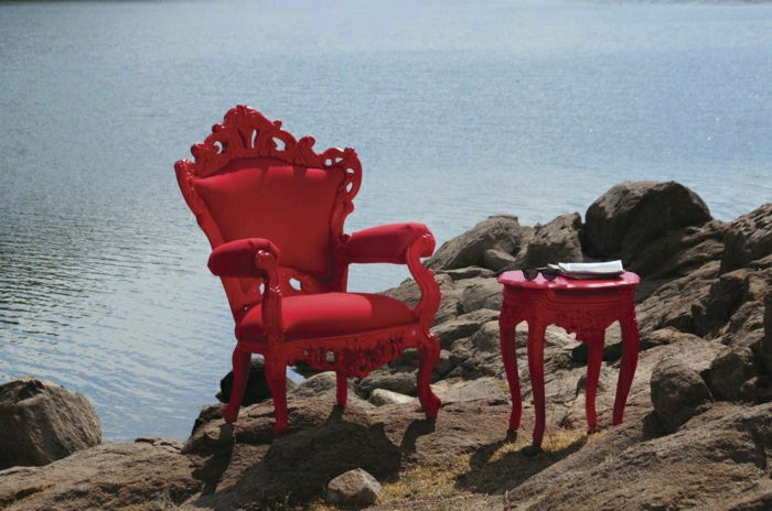 Red-cadeira barroco estilo banquinho-sea-pedra bela vista