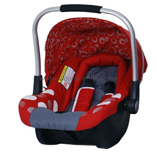 rød-bil barnesete moderne-design-sikkerhet-i-bil-baby sete-auto
