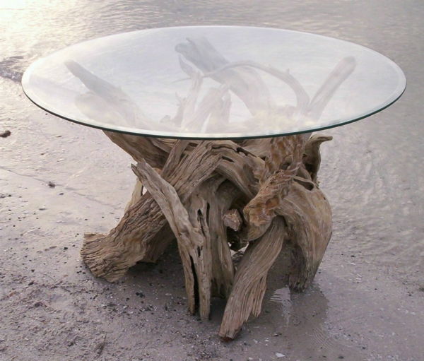 rodada-original-mesa-de-vidro e madeira flutuante