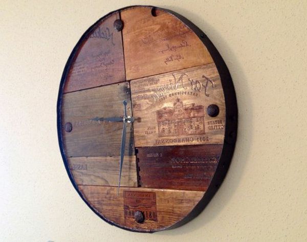 okrągłodennej Dekoelement Zegary-z drewna