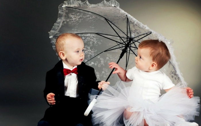 Bebé doce menino Fantasia Foto modelo coquete crianças guarda-chuva
