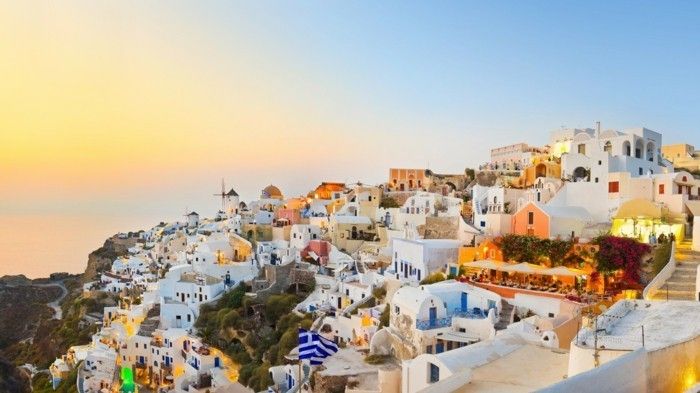 Santorini Grécko Európa Island top prázdninových destinácií a miest narážkové