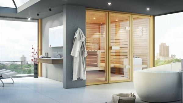 sauna-med-glass front-kreativt utformet