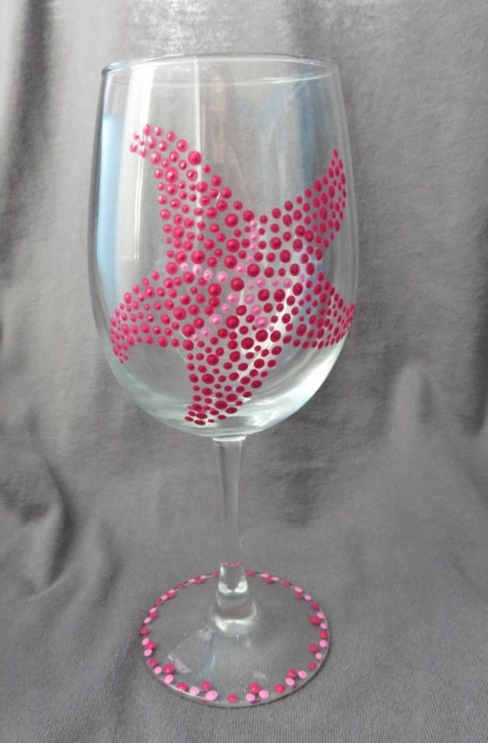 prachtig gedecoreerde glas zeester-made-from-single-rosa-punten
