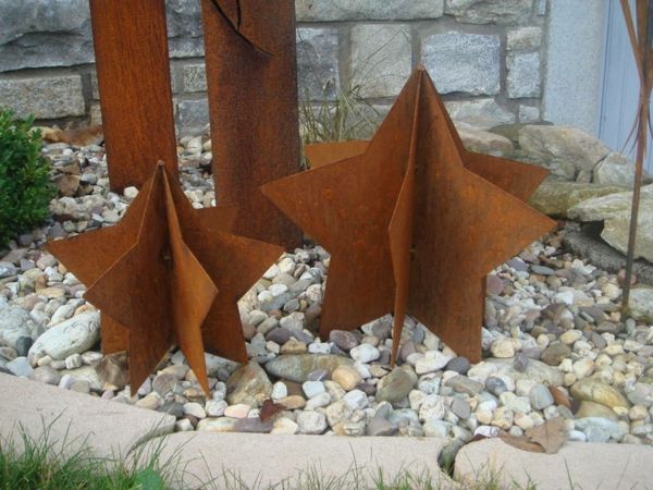 vakker-Gartendeko-patina stjerner Idea