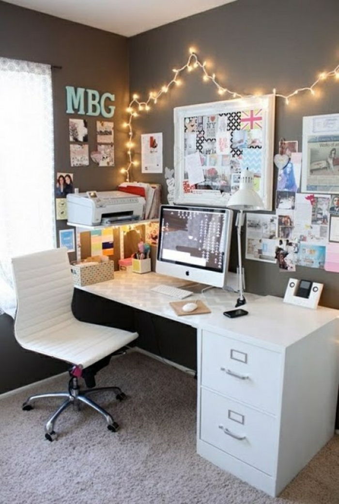 graži-wohnideen-už-mažas-office-baldų-balta-daug nuotraukų šviesos Styga apdaila