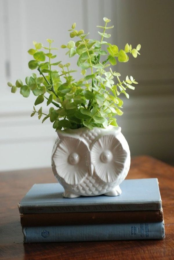 bellissimo vaso di fiori a forma di gufo Idea