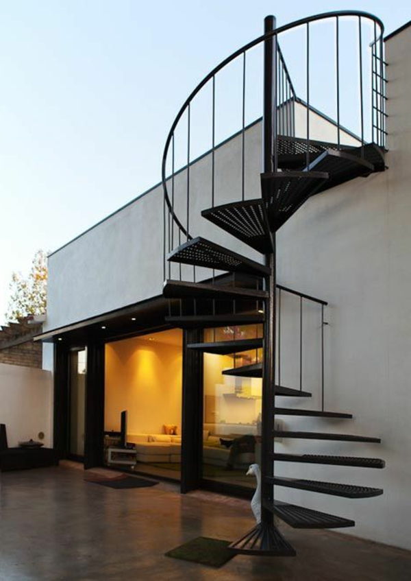 Lepo-Zunanjost Moderna zunanjost stopnice, spiralne stopnice