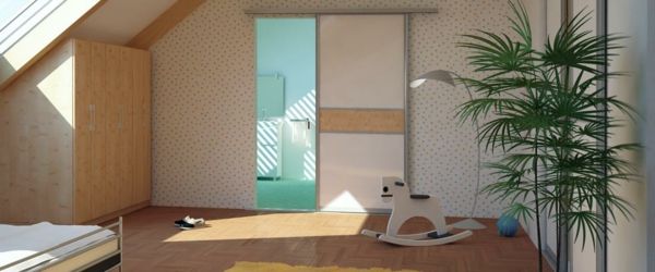 Ușă glisantă - auto-construit - design luminos - imagini de fundal