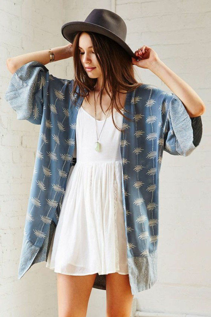 enkel modell kimono jacka från denim