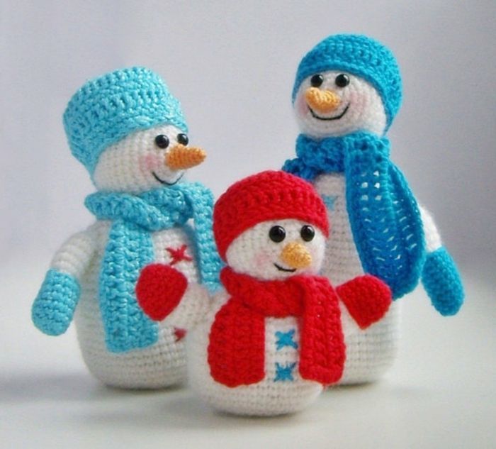 om de zăpadă-croșetat-einmlaliges-model cu trei mari-frumoase modele-