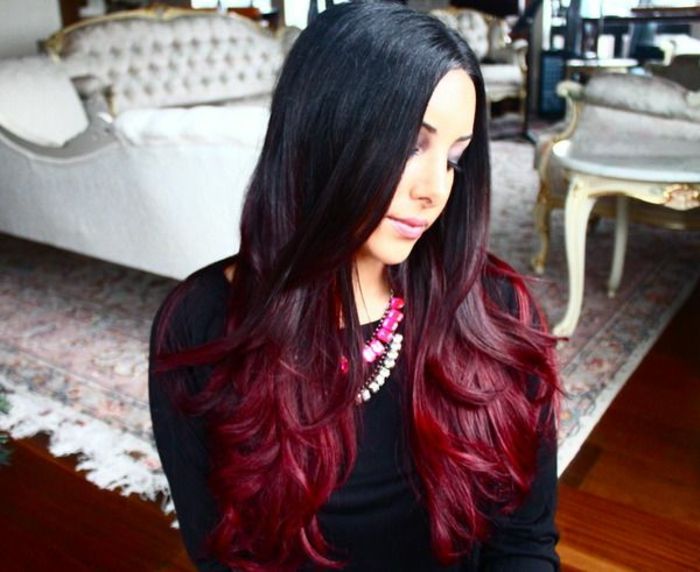 zwart-rood-hair-super-sexy look-creëren