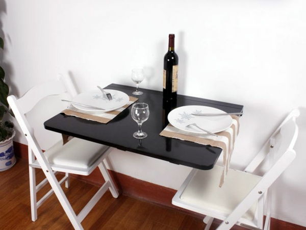 czarno-składany stół-drewno-składane stoliki-space-saving rozwiązania stół składany