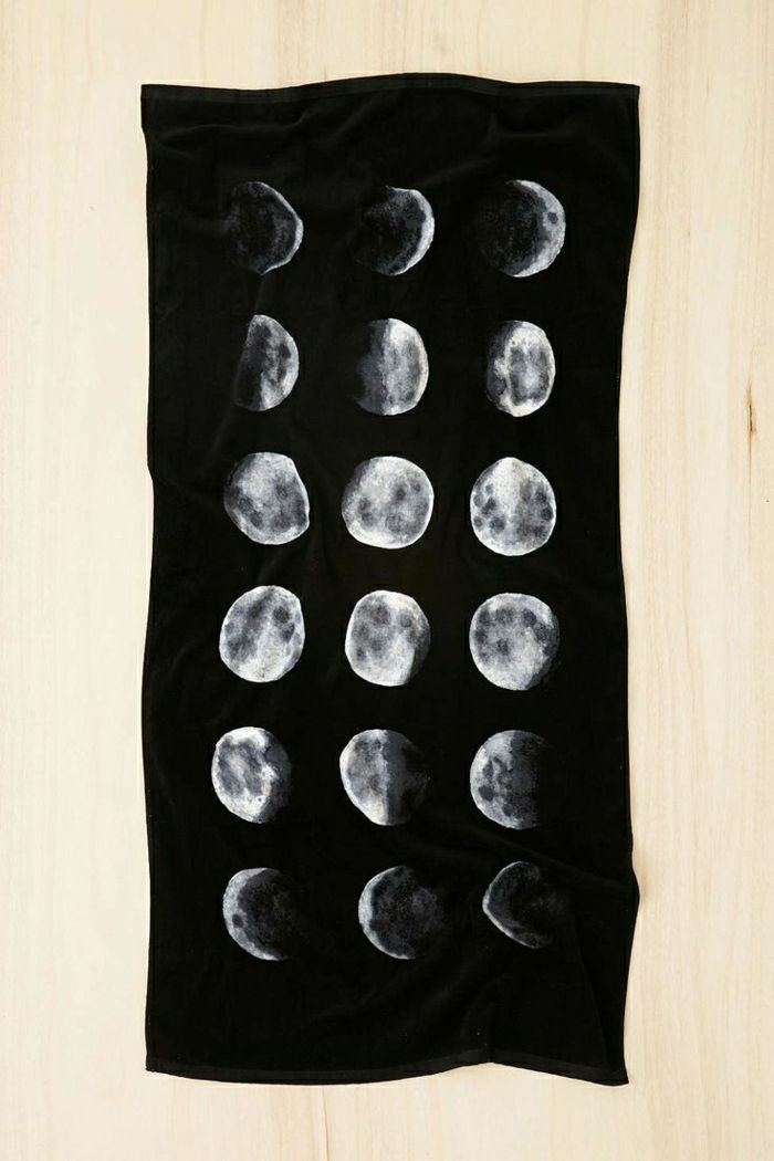 Black Cloth Baden-beach-moon-phase pattern