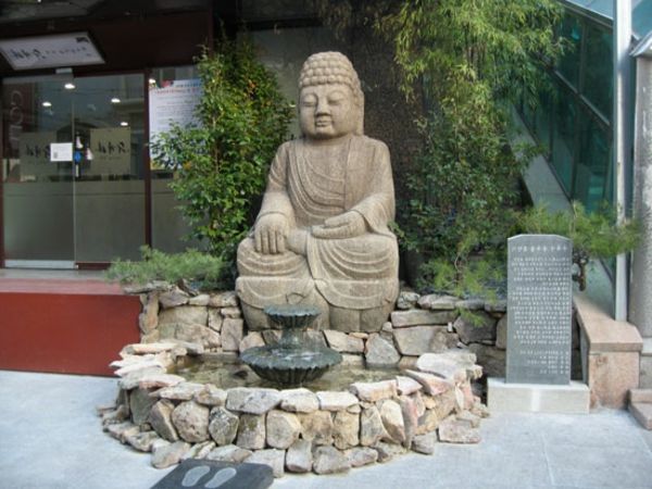 bardzo duży Fountain Budda