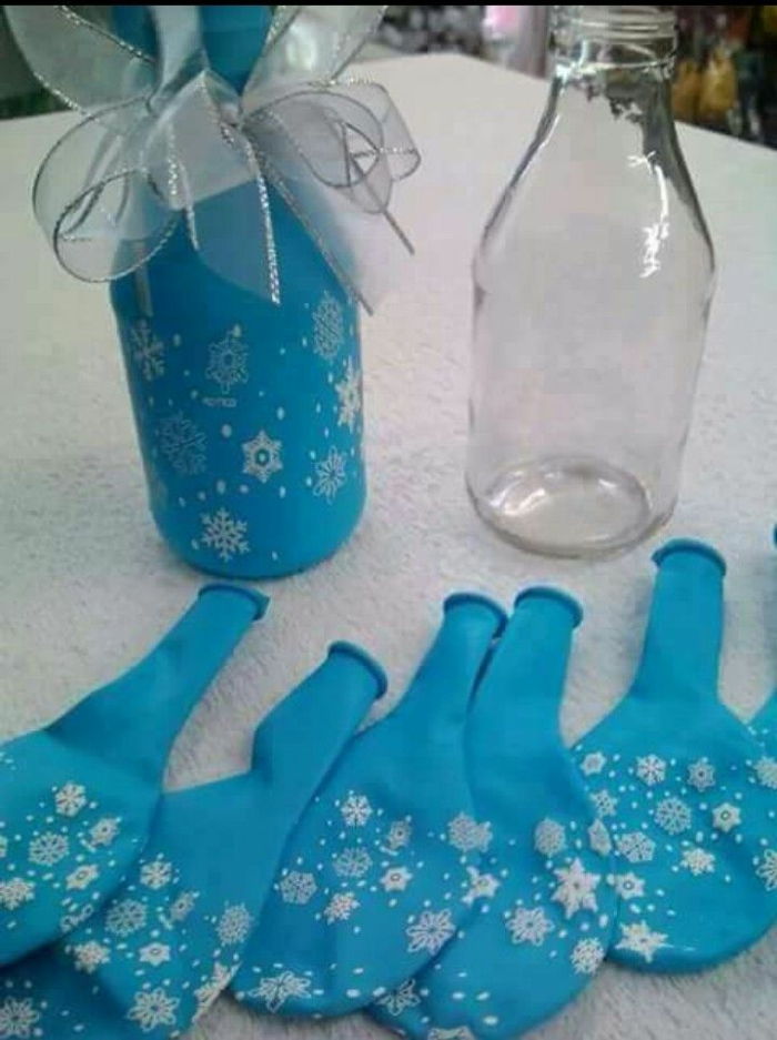 sam-Tinker-zimske Dekoracija za steklenice baloni trakovi