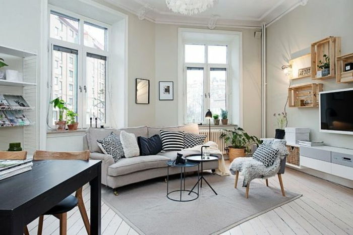 Scandinavian set-pequeno-estar com-dois-janelas