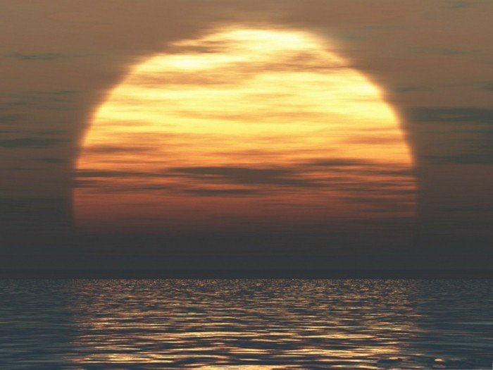 Søn solnedgang-on-sea