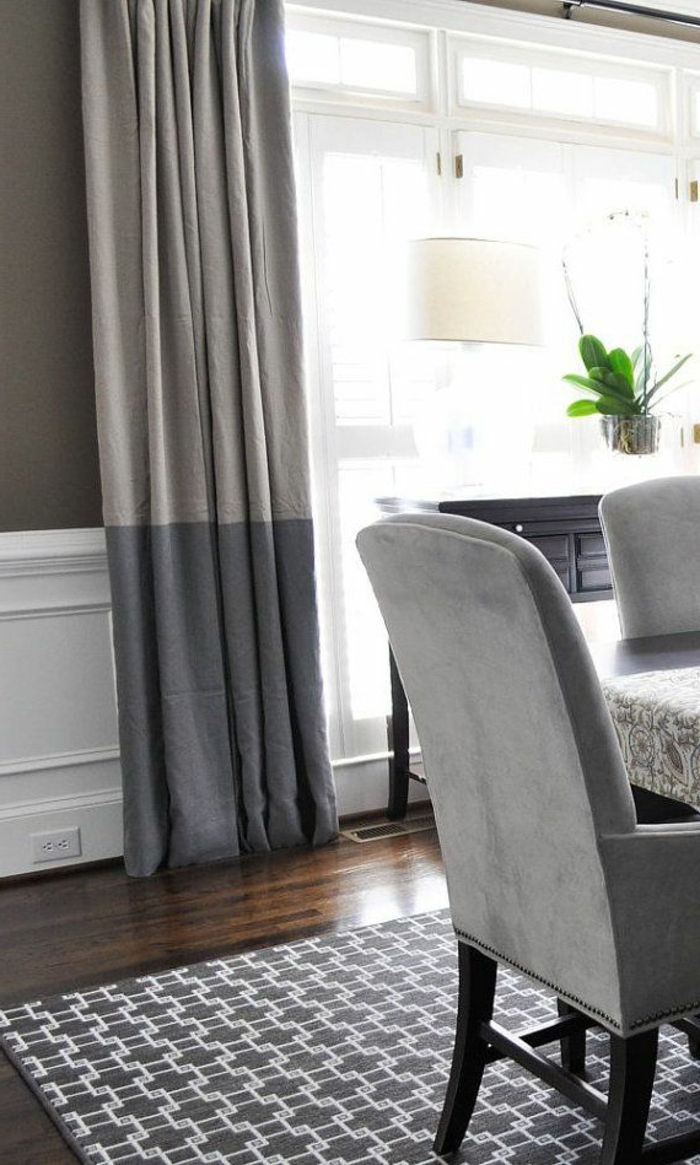 elegant färgade två gardiner vardagsrum grå nyanser