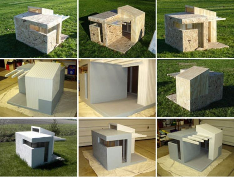 hund-häushen-schlciht-ädel-särskilt-chic-moderna-design-kube-formen rektangulär