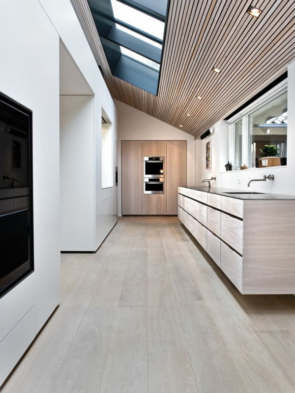 super-moderno idee-per-casa-interno-con-i-pavimento in legno da cucina-living design-in-