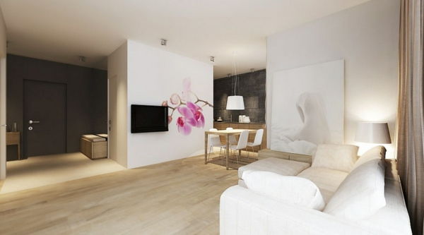 -super-krásna škrupina farba-by-a-moderný obývacia izba-
