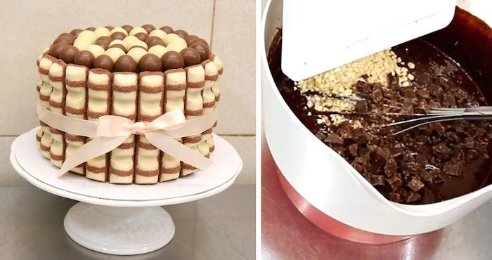 Kaip padaryti šį gražų pyragą save - sumaišykite visų rūšių vaikų šokoladą